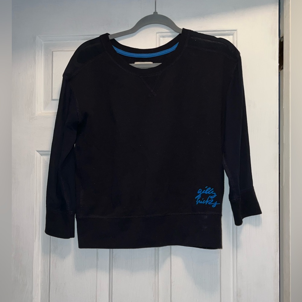 Size medium dark navy blue sweatshirt with mesh sleeves